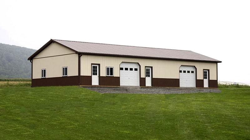 two overhead door beige and brown building