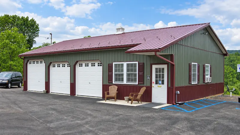 32x48 auto repair shop with office and three service bays