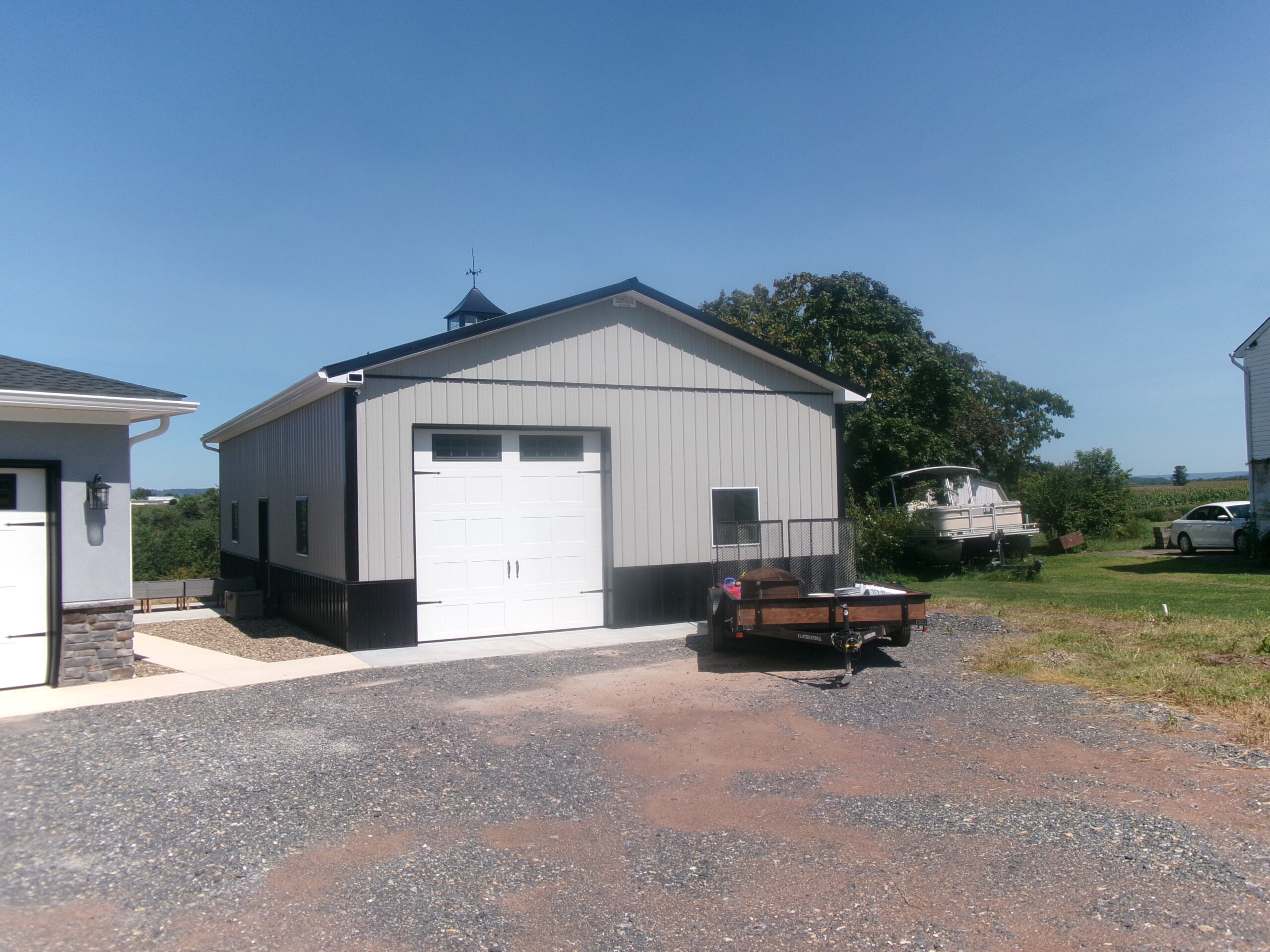 Residential garage with cupola