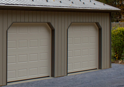 double overhead doors featuring 12" eaves