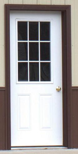 36" 9 lite entry door