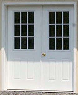 72" double 9 lite entry door