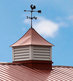 cupola with rooster weathervane