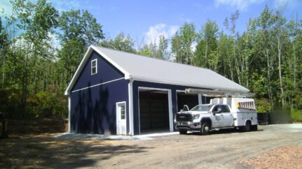 30 x 50 x 12 pole building by Timberline Buildings