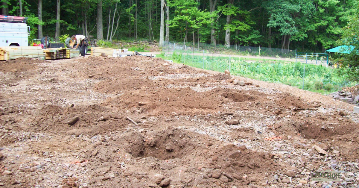 cleared-building-site-trees-removed clearing trees for construction, building site vegetation removal, brush clearing before build, pole building site prep, tree-free construction area