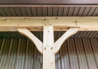 28'x40'x10' Pole Building - attached 16'x36'x14', Reverse Gable (valley) attachment for boat storage