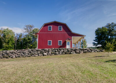 30'x48'x12'4" Pole Building 10x48 lean-to, ceiling liner, wrapped beam, exposed Y-braces
