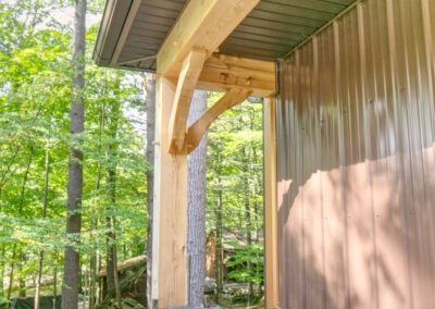 28'x40'x10' Pole Building - attached 16'x36'x14', Reverse Gable (valley) attachment for boat storage