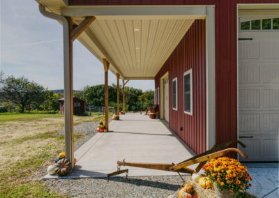 30'x48'x12'4" Pole Building 10x48 lean-to, ceiling liner, wrapped beam, exposed Y-braces