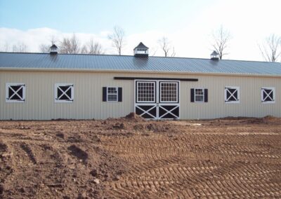 Equine with horse stall