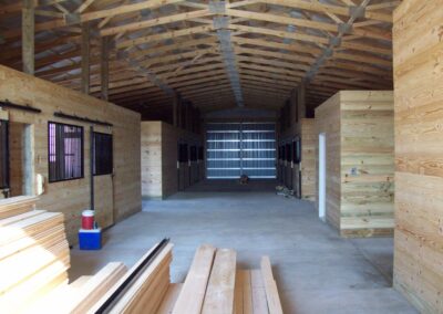 Equine with horse stall