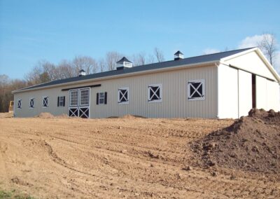Equine with horse stall