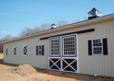 Equine with horse stall