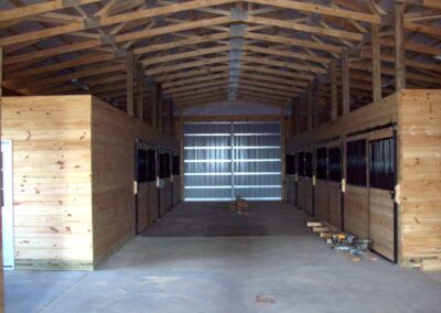 Equine with horse stall