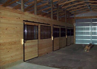 Equine with horse stall