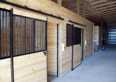 Equine with horse stall