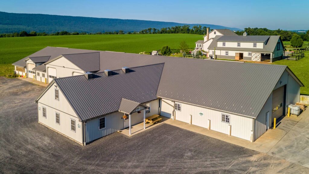 Completed pole barn construction project in Pennsylvania