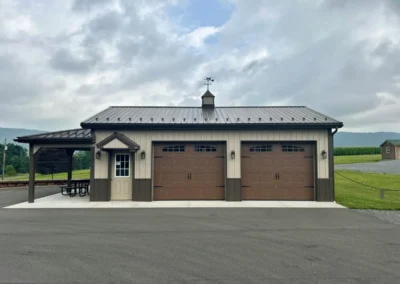 Finished residential pole building exterior in PA