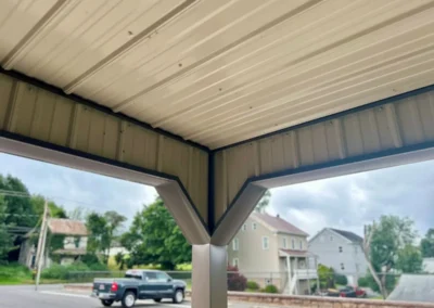 Pole building overhang and soffit detail