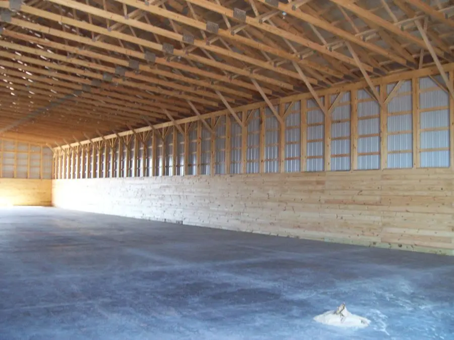 concrete floor inside farm building