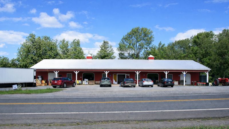 Retail storefront built using post-frame construction