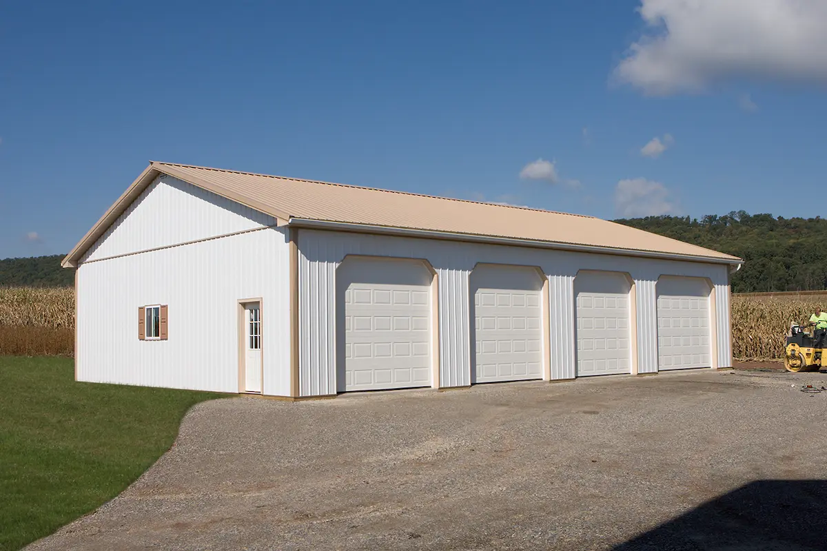 completed pole barn in Pennsylvania built for long term performance